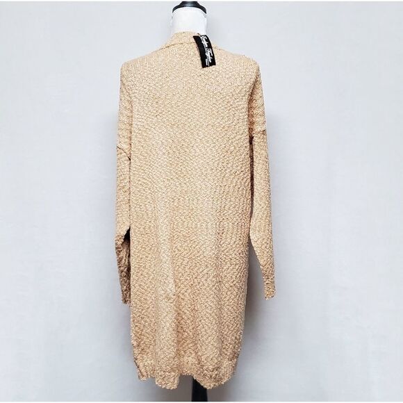 EVELYN Taylor Woman Loose Ribbed Popcorn Knit Open Front Waterfall Cardigan 3X - Picture 10 of 13